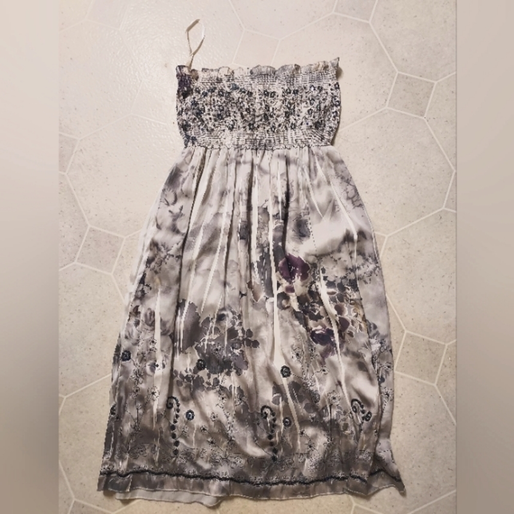 Strapless sequins short dress